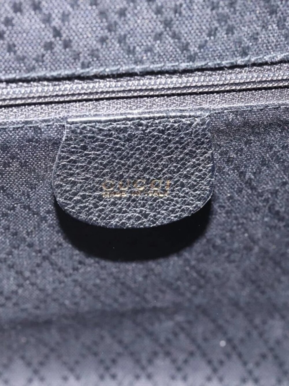 GUCCI Bamboo Backpack Suede Leather Black Auth BA6791 - Picture 10 of 15